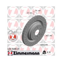 2x Bremsscheiben hinten 345mm für Mercedes ML GLE GL Zimmermann Coat Z