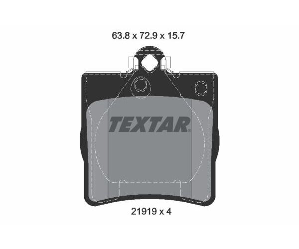 TEXTAR Bremsbelagsatz Bremsbeläge Hinterachse für MERCEDES CHRYSLER