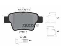TEXTAR Bremsbelagsatz Bremsbeläge Hinterachse für CITROEN PEUGEOT