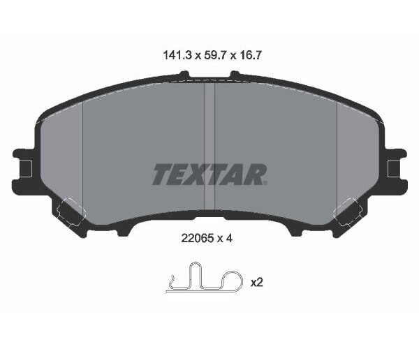 TEXTAR Bremsbelagsatz Bremsbeläge Vorderachse für NISSAN X-TRAIL RENAULT