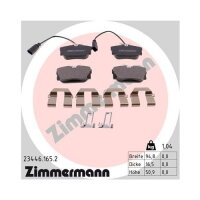 ZIMMERMANN Bremsbeläge HINTERACHSE für VW Transporter T4 Sharan Seat Alhambra