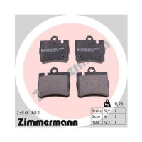 ZIMMERMANN Bremsbeläge HINTERACHSE für MERCEDES...