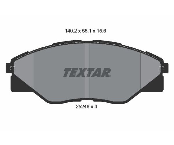TEXTAR Bremsbelagsatz Bremsbeläge VORDERACHSE für TOYOTA HILUX