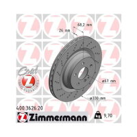 2x ZIMMERMANN Bremsscheibe gelocht Hinterachse Ø 330mm für Mercedes Benz 400.3626.20