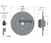 1x TEXTAR Bremsscheibe Hinterachse Ø 238mm für Renault 92154003