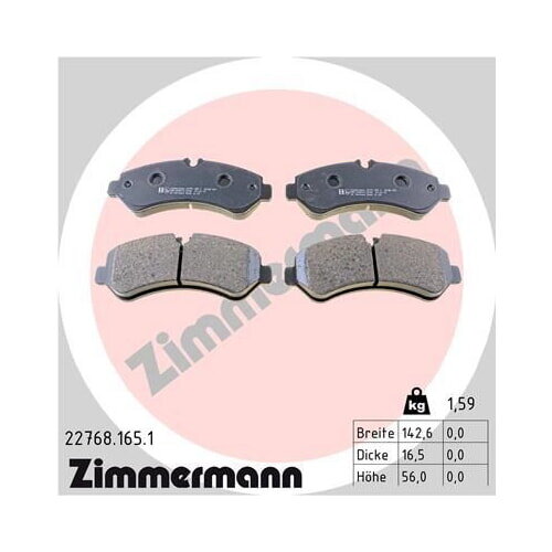 ZIMMERMANN Bremsbeläge VORDERACHSE für LEXUS ES UX TOYOTA C-HR CAMRY RAV