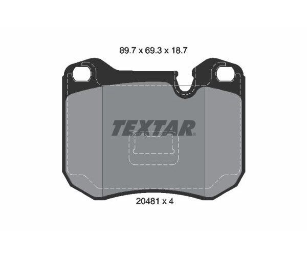 TEXTAR Bremsbeläge für PORSCHE 924 2.0 2.5 S + 928 4.5 + 944 2.5 / S 2.7 vorne