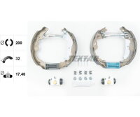Bremsbackensatz hinten vormontiert mit Radzylinder für Toyota TEXTAR 84064501