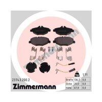 ZIMMERMANN Bremsbeläge VORDERACHSE für MERCEDES...
