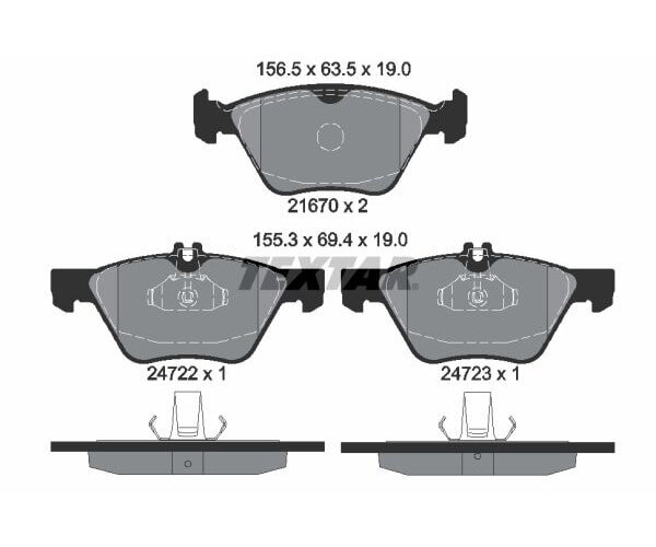 TEXTAR Bremsbeläge VORDERACHSE für MERCEDES E-KLASSE W211 / S211 + S-KLASSE W220