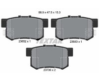 TEXTAR Bremsbelagsatz Bremsbeläge Hinterachse für HONDA