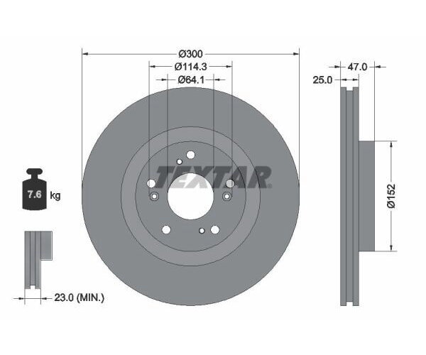 2x Bremsscheiben vorne für Honda CR-V II RD5 RD9 300mm Textar PRO