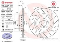 1x BREMBO Bremsscheibe PRIME LINE - Composite Hinterachse rechts 370mm für BMW