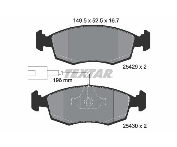 TEXTAR Bremsbelagsatz für FIat 500 312 Punto Evo III 199 Bremse Bremsbelag vorne