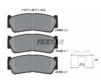 TEXTAR Bremsbelagsatz Bremsbeläge HINTERACHSE für HYUNDAI