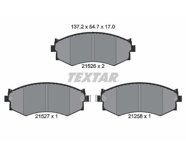 TEXTAR Bremsbeläge VORDERACHSE für INFINITI G20 NISSAN 200SX 240SX ALMERA
