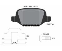 TEXTAR Bremsbeläge HINTERACHSE für ALFA 147 GT (937) 156 (932) FIAT LINEA (323)