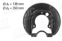 1x AIC Spritzblech Bremsscheibe 57845 hinten links...