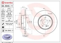 2x BREMBO Bremsscheibe PRIME LINE - UV Coated Hinterachse 290mm