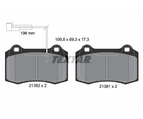 TEXTAR Bremsbelagsatz für Lancia Delta I 1 831 1.6 2.0 16V Bremsklötze vorne