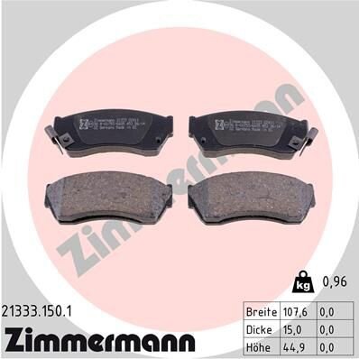 ZIMMERMANN Bremsbelagsatz Bremsbeläge VORDERACHSE für SUZUKI