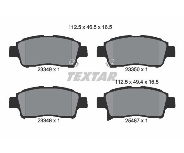 TEXTAR Bremsbelagsatz Scheibenbremse 2334901