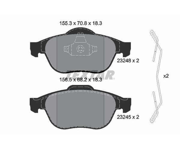TEXTAR Bremsbelagsatz Bremsbeläge Vorderachse für RENAULT