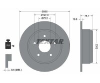 2x TEXTAR Bremsscheibe  Ø305mm hinten HINTERACHSE für Jeep Grand Cherokee II