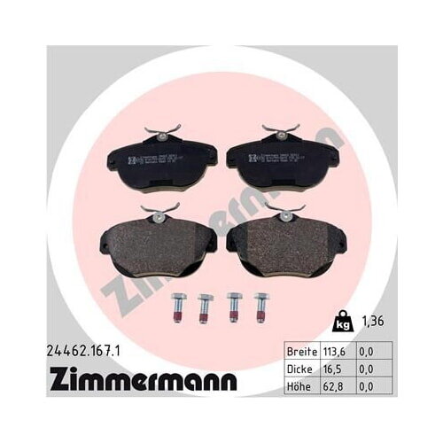 ZIMMERMANN Bremsbelagsatz Scheibenbremse 24462.167.1