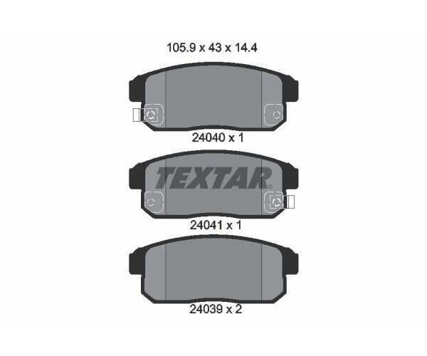 Bremsbelagsatz Hinten Chevrolet Nissan Suzuki TEXTAR Bremse 2404001