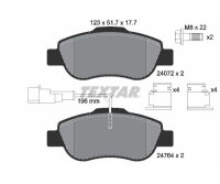 TEXTAR Bremsbelagsatz Bremsbeläge Vorderachse...