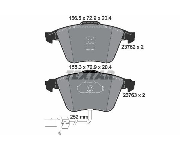 TEXTAR Bremsbelagsatz Bremsbeläge Q+ VORDERACHSE für AUDI A6 C5 + AVANT + ALLROAD