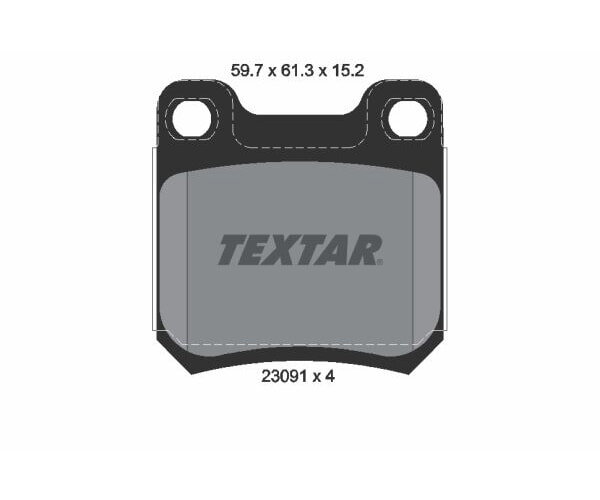 TEXTAR Bremsbeläge Q+ Hinterachse für Opel Vectra B Omega A Omega B SAAB 9-3, 9-5