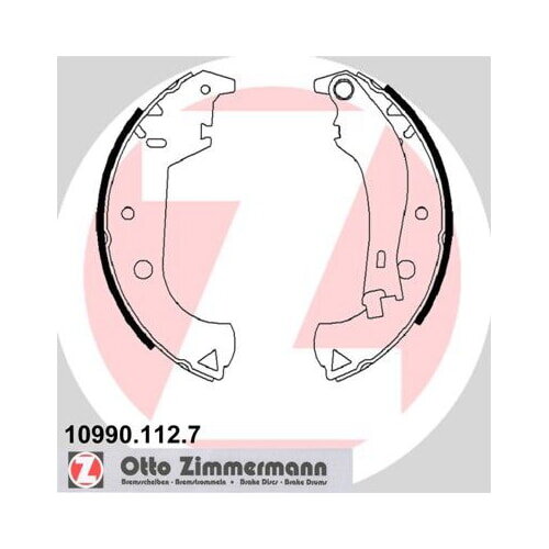Bremsbackensatz Hinten Fiat Doblo 1 ZIMMERMANN Trommelbremse 10990.112.7
