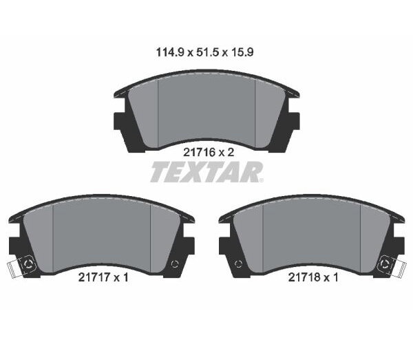 TEXTAR Bremsbelagsatz Scheibenbremse für Nissan 2171602