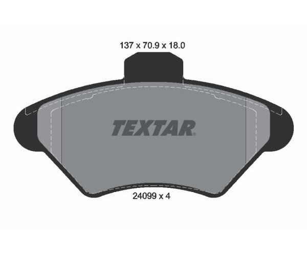 TEXTAR Bremsbelagsatz für FORD USA Mustang Mk 4 C Thunderbird Coupe vorne
