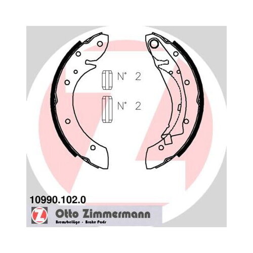 Bremsbackensatz Hinten Citroen Peugeot Renault ZIMMERMANN Trommelbrems 109901020