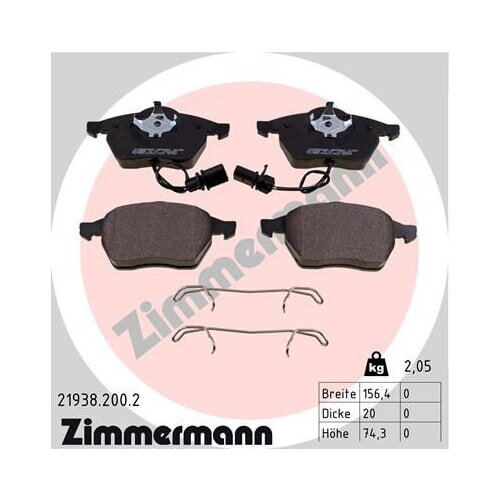 ZIMMERMANN Bremsbelagsatz für Audi A6 C5 Limousine Avant 4B2 4B5 Bremse vorne