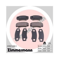 ZIMMERMANN Bremsbelagsatz für Citroen Jumper Fiat...