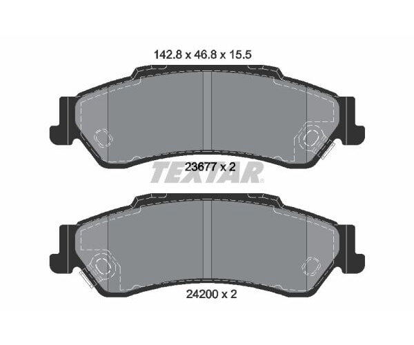 TEXTAR Bremsbelagsatz Bremsbeläge Q+ Hinterachse für CHEVROLET S10 BLAZER AWD