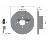 2x TEXTAR Bremsscheibe Hinterachse 276mm