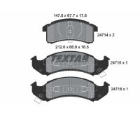 TEXTAR Bremsbelagsatz Scheibenbremse für Buick...