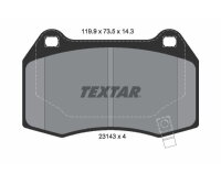 TEXTAR Bremsbelagsatz Scheibenbremse Hinterachse 2314301