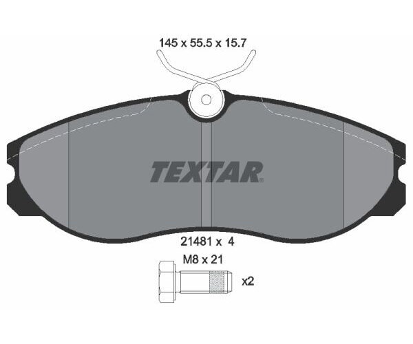 TEXTAR Bremsbelagsatz Scheibenbremse Vorderachse für Ford Nissan 2148101