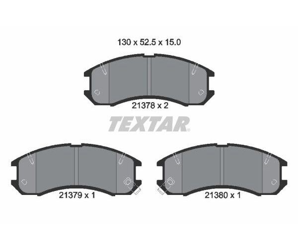TEXTAR Bremsbelagsatz Scheibenbremse Vorderachse für Mazda Ford 2137801