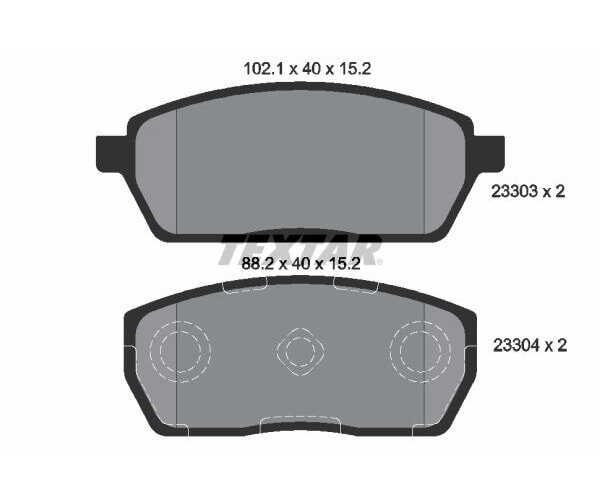 TEXTAR Bremsbelagsatz Scheibenbremse 2330301