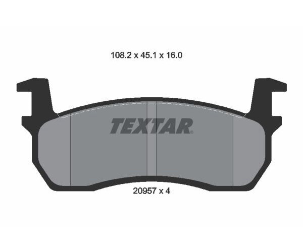 TEXTAR Bremsbelagsatz Scheibenbremse Vorderachse 2095701
