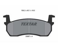 TEXTAR Bremsbelagsatz Scheibenbremse Vorderachse 2095701