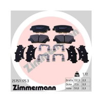 ZIMMERMANN Bremsbelagsatz Scheibenbremse 25757.175.3