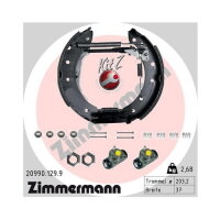 Bremsbackensatz hinten vormontiert mit Radbremszylinder...